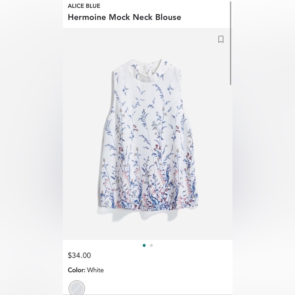 Floral Mock Neck Blouse